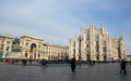 Milan Cathedral church standing proud in Piazza del Duomo in Milan, Lombardy, Italy at February, 2018